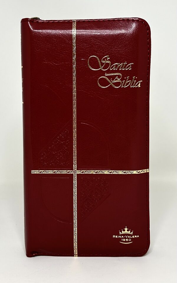 Santa Biblia RVR 1960 tamaño chequera con zipper