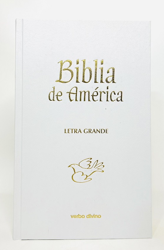 Portada de la Biblia de América Letra Grande, con encuadernación flexible y diseño moderno.​