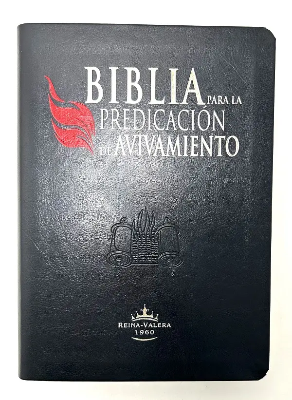 Portada de la Biblia para la Predicación de Avivamiento RVR1960, con encuadernación resistente y canto dorado.​