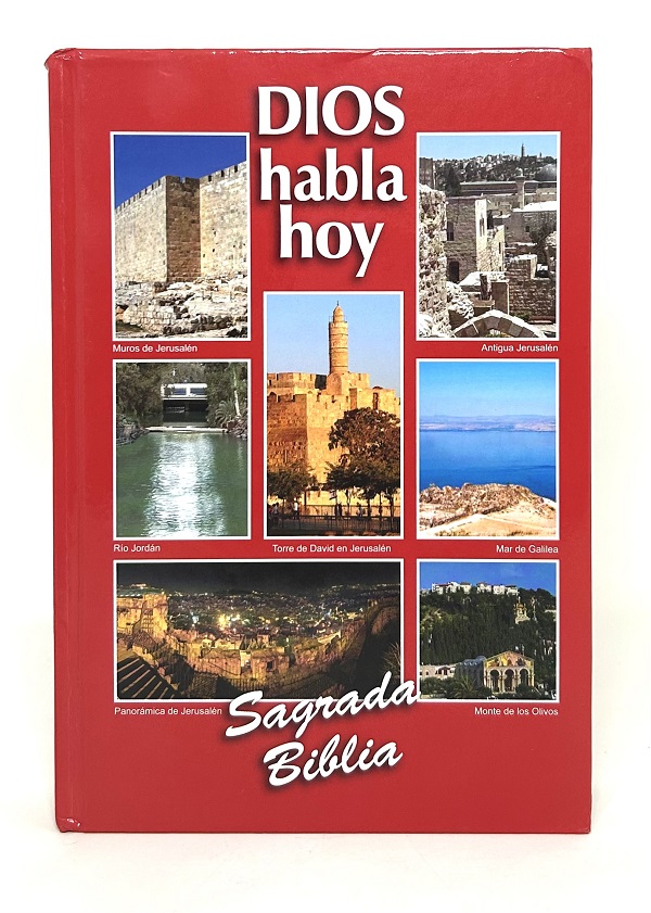 Portada de la Sagrada Biblia Dios Habla Hoy, edición católica con deuterocanónicos, en tapa dura.​