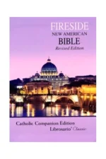 Portada de la Fireside New American Bible Revised Edition con encuadernación en símil piel y diseño clásico