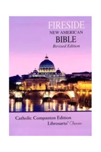 Portada de la Fireside New American Bible Revised Edition con encuadernación en símil piel y diseño clásico