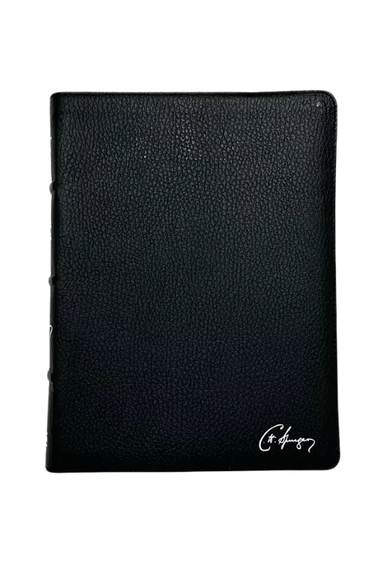 Biblia de Estudio Spurgeon RVR1960 en piel genuina con índice