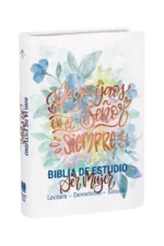 Biblia de Estudio Ser Mujer Reina Valera 1960 floral con índice y diseño especial